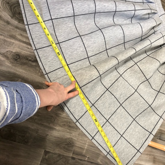 50’s comfy gray grid pattern a-line flare skirt - Picture 9 of 11